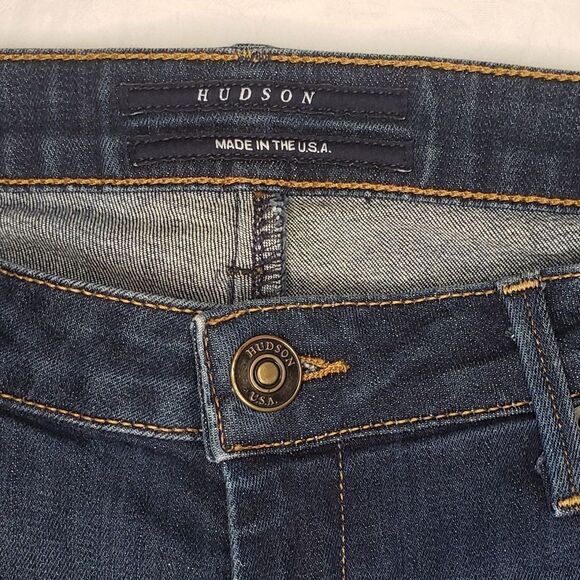 Hudson dark blue denim straight leg jeans - Picture 7 of 10